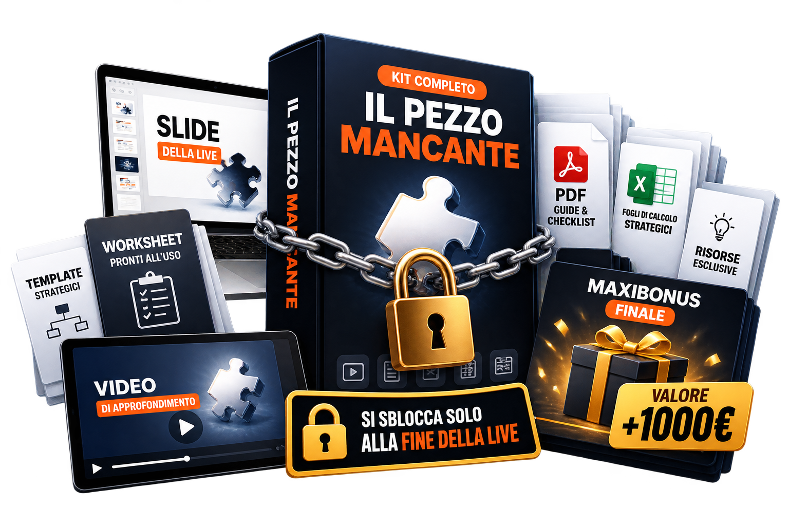 Kit completo Il Pezzo Mancante con maxibonus finale
